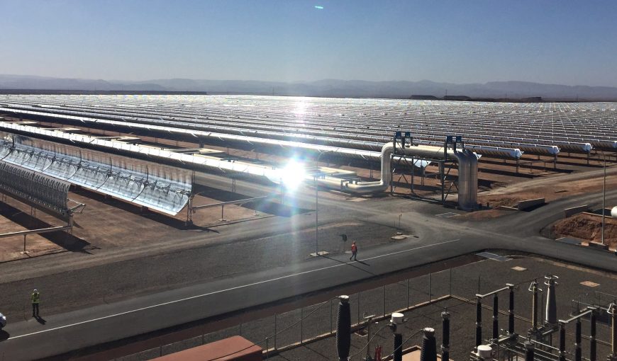 Delegación dominicana visita en Marruecos central termo-solar Noor I, que será la más grande del mundo